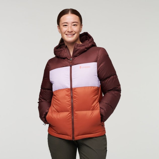 Origins Solazo Donsjack Met Capuchon Dames Cotopaxi Chestnut-spice