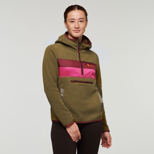 Teca Fleece Jack Met Halve Rits En Capuchon Gerecycled Dames Gazon Way Home Merk Cotopaxi