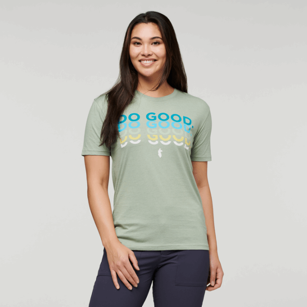 Doe Goed Herhaal T-shirt Dames Zilveren Blad Oorsprong Cotopaxi